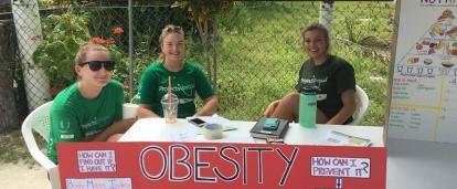 On the Public Health internship for teenagers in Belize, students run a health campaign on obesity. Students lead a health campaign on obesity as part of their Projects Abroad Public Health work for teenagers in Belize.